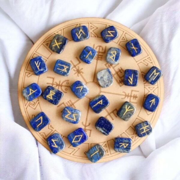 Lapis Lazuli Rune Stones Set Of Pieces Pure Gems World