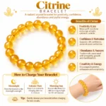 Natural Citrine Crystal Bracelet for Men & Women | Pure Gems World - Image 3