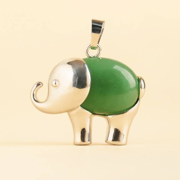 Green Aventurine Pendant (Elephant Shape)