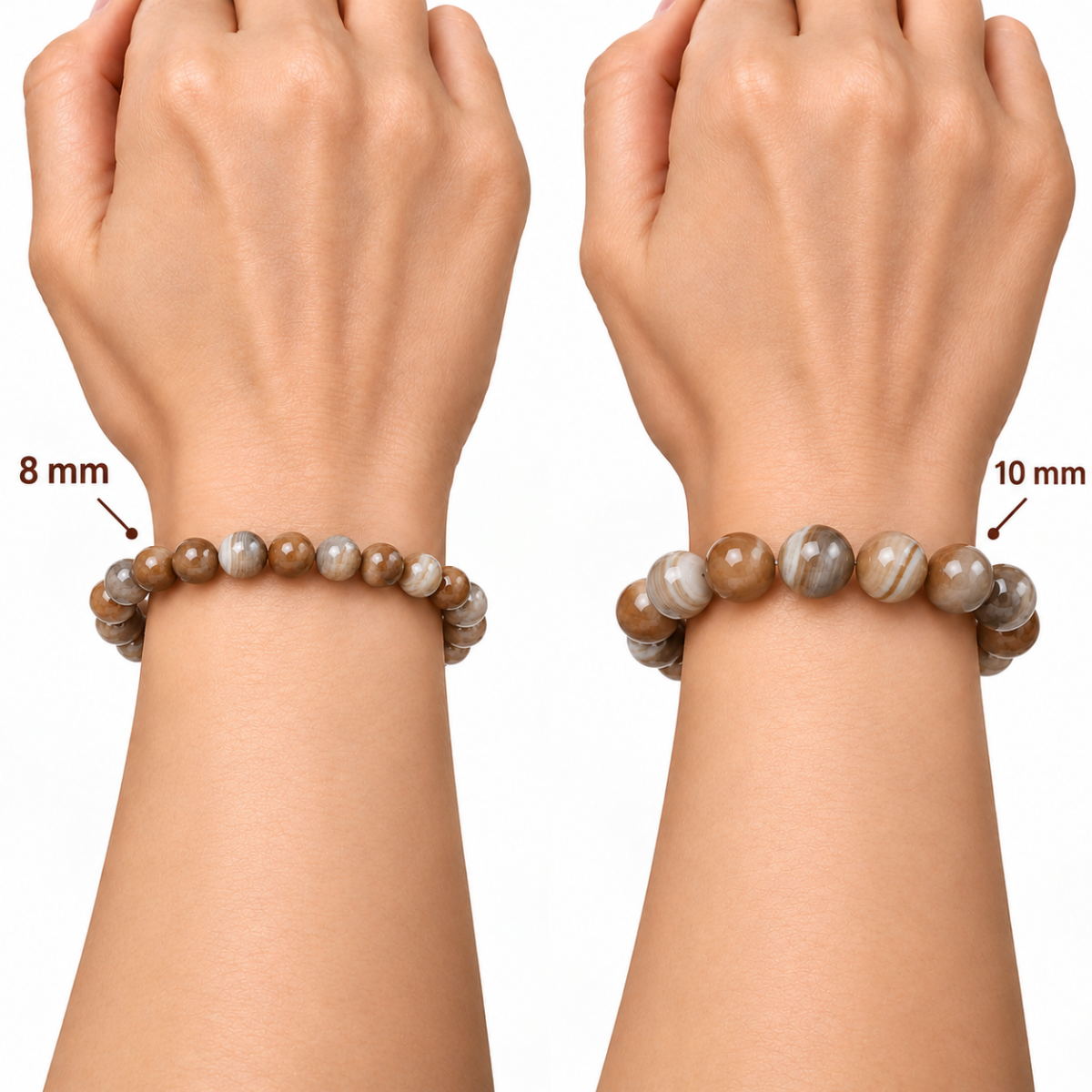 Natural Botswana Agate Crystal Bracelet for Calmness & Balance - Image 5