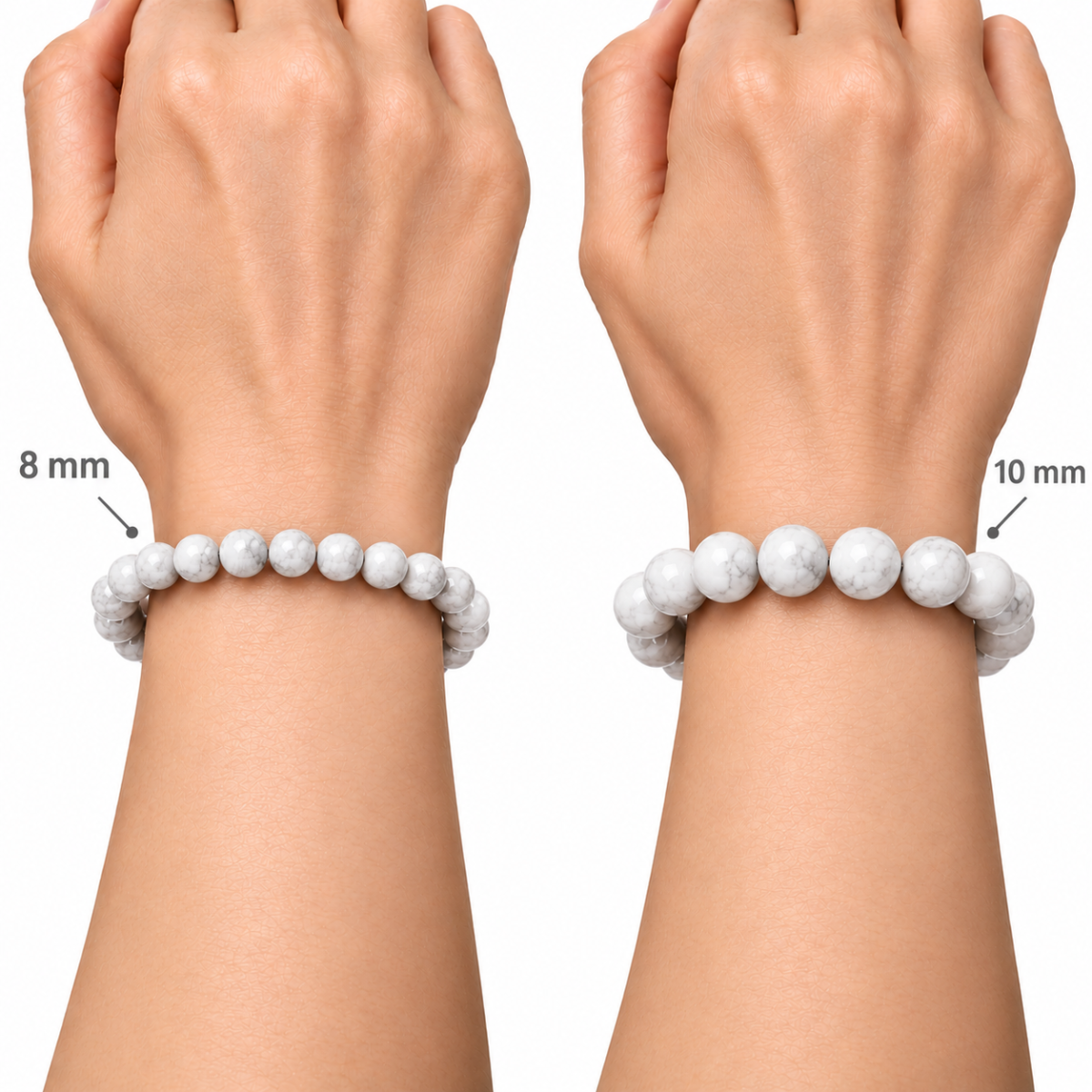 Natural Howlite Crystal Bracelet for Calmness & Spiritual Balance - Image 5