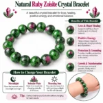 Natural Ruby Zoisite Crystal Bracelet for Men & Women Online India - Image 4