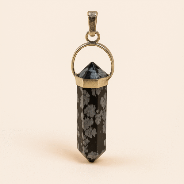 Snowflake Obsidian Pendant (Pencil Pendant)