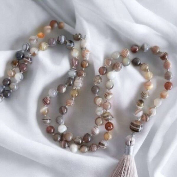 Botswana Agate Mala