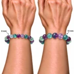 Natural Fluorite Crystal Bracelet – Multicolor Crystal Beads for Clarity, Focus - Image 4