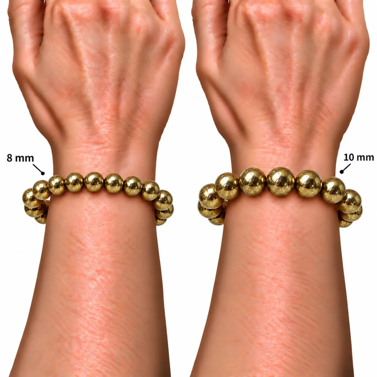 Natural Golden Pyrite Crystal Bracelet for Men & Women Online - Image 5