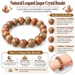 Natural Leopard Jasper Crystal Bracelet for Men & Women Online - Image 4