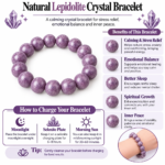 Natural Lepidolite Crystal Bracelet for Calmness & Inner Balance - Image 4
