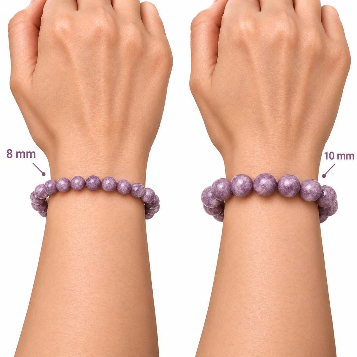 Natural Lepidolite Crystal Bracelet for Calmness & Inner Balance - Image 5