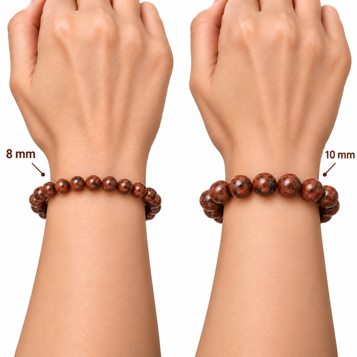 Natural Mahogany Obsidian Crystal Bracelet for Grounding & Strength - Image 5