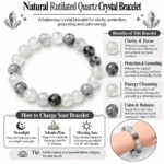Natural Rutilated Quartz Crystal Bracelet for Men & Women Online - Image 4