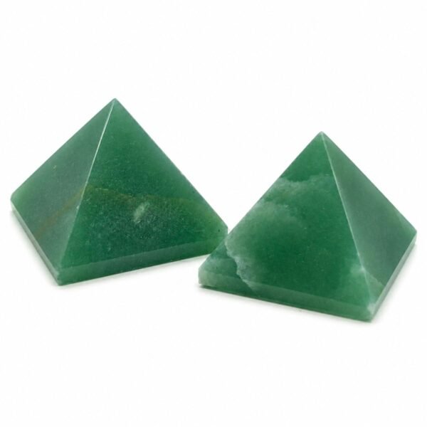 GTI Certified Green Aventurine Pyramid crystal for good luck, emotional balance and positive energy