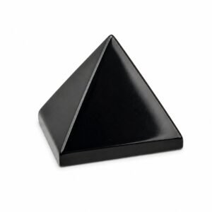Black Obsidian Pyramid GTI Certified crystal for meditation and spiritual practices