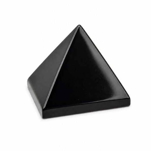 Black Obsidian Pyramid GTI Certified crystal for meditation and spiritual practices