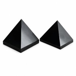 GTI Certified Black Tourmaline Pyramid crystal for protection and meditation