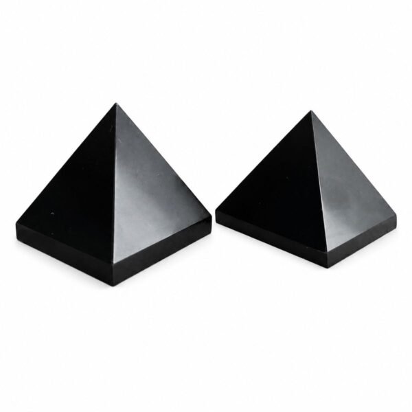 GTI Certified Black Tourmaline Pyramid crystal for protection and meditation