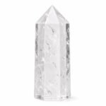 Clear Quartz Crystal Obelisk with pointed tip, transparent appearance and natural internal inclusions