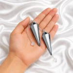 Natural Hematite Dowser – GTI Certified Grey Crystal for Grounding & Positive Intention - Image 2