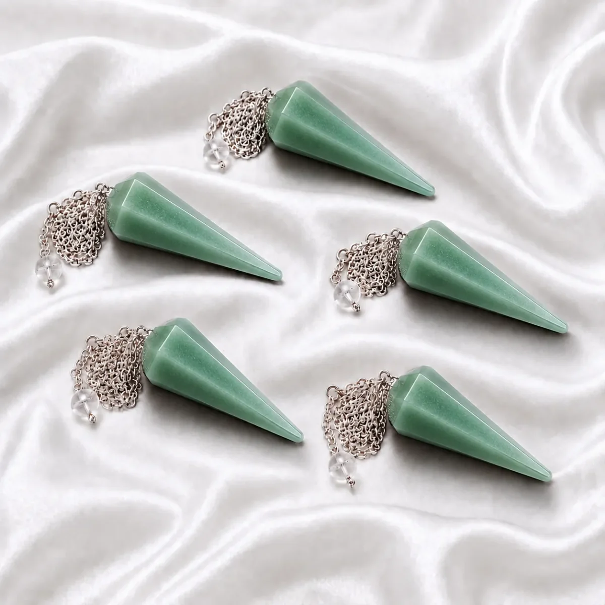 Natural Green Aventurine Dowser – GTI Certified Crystal for Positive Energy & Intention - Image 3