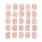 Rose Quartz Rune Stones Set of 25 Pieces with runic symbols