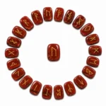 Red Jasper Rune Stones – GTI Certified Crystal for Courage, Clarity & Inner Strength - Image 2