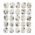 Rainbow Moonstone rune stones engraved with ancient divination symbols