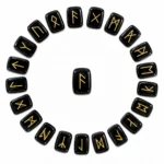 Black Obsidian Rune Stones for meditation and spiritual practices