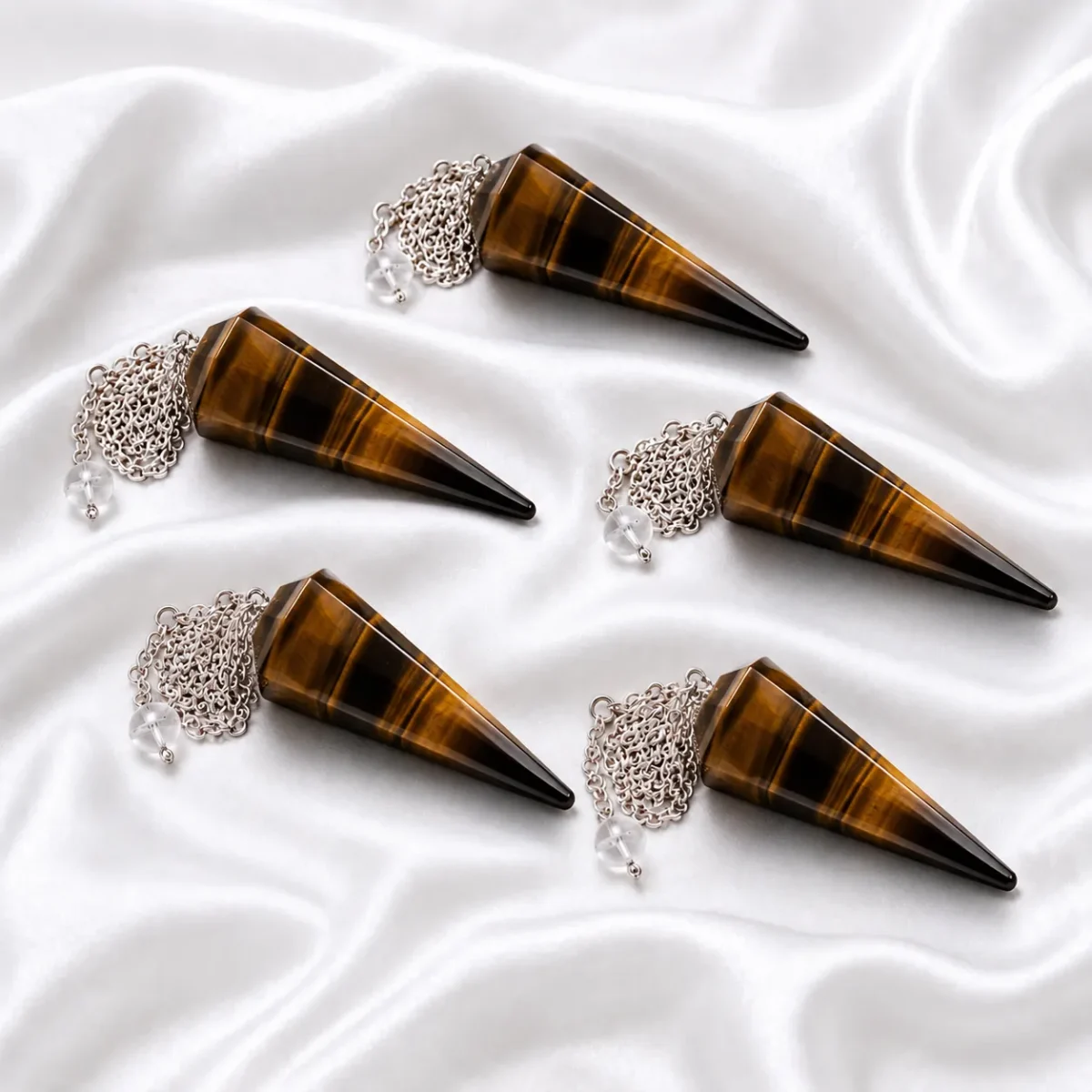 Natural Tiger Eye Dowser 35–45mm | GTI Certified Crystal - Image 3
