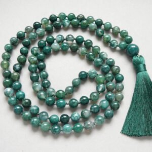 Moss Agate Mala