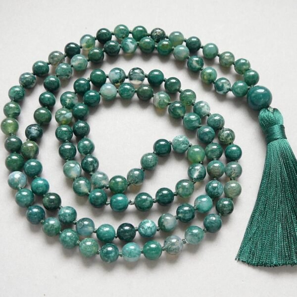 Moss Agate Mala