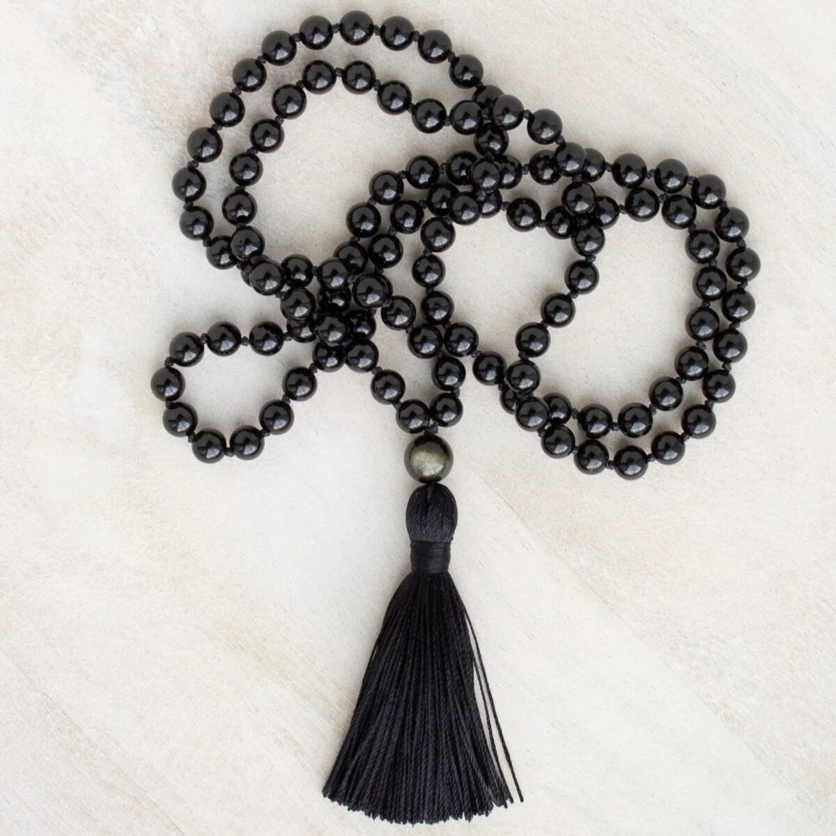 Black Obsidian Mala