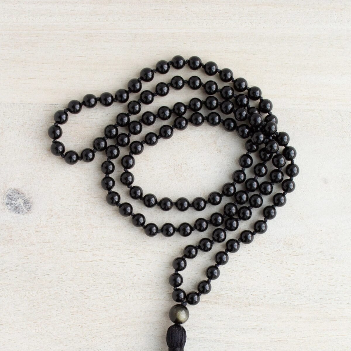 Black Obsidian Mala