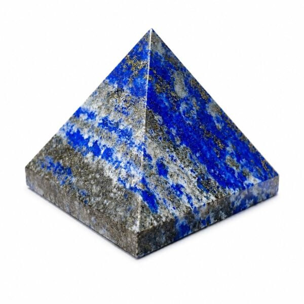 GTI Certified Lapis Lazuli Pyramid crystal for positive energy, strength and spiritual practices