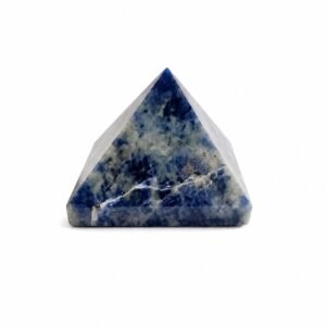 GTI Certified Sodalite Pyramid crystal for meditation, mental clarity and spiritual practices