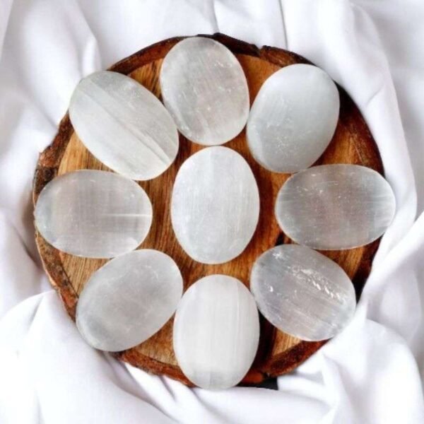 Selenite Palm Stone/Worry Stone