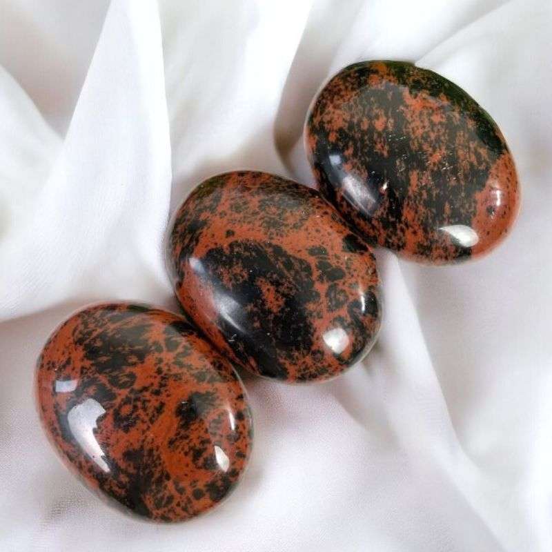 Mahogany Obsidian Palm Stone/Worry Stone