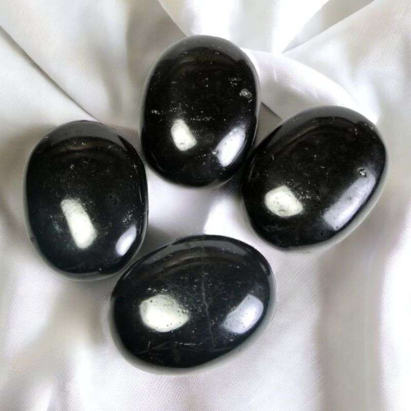 Black Tourmaline Palm Stone/Worry Stone