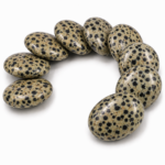 Natural Dalmatian Jasper Palm Stone – Oval Crystal, GTI Certified - Image 3