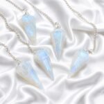 Natural Moonstone Pendulum Dowser 35–45mm | GTI Certified White Crystal - Image 3