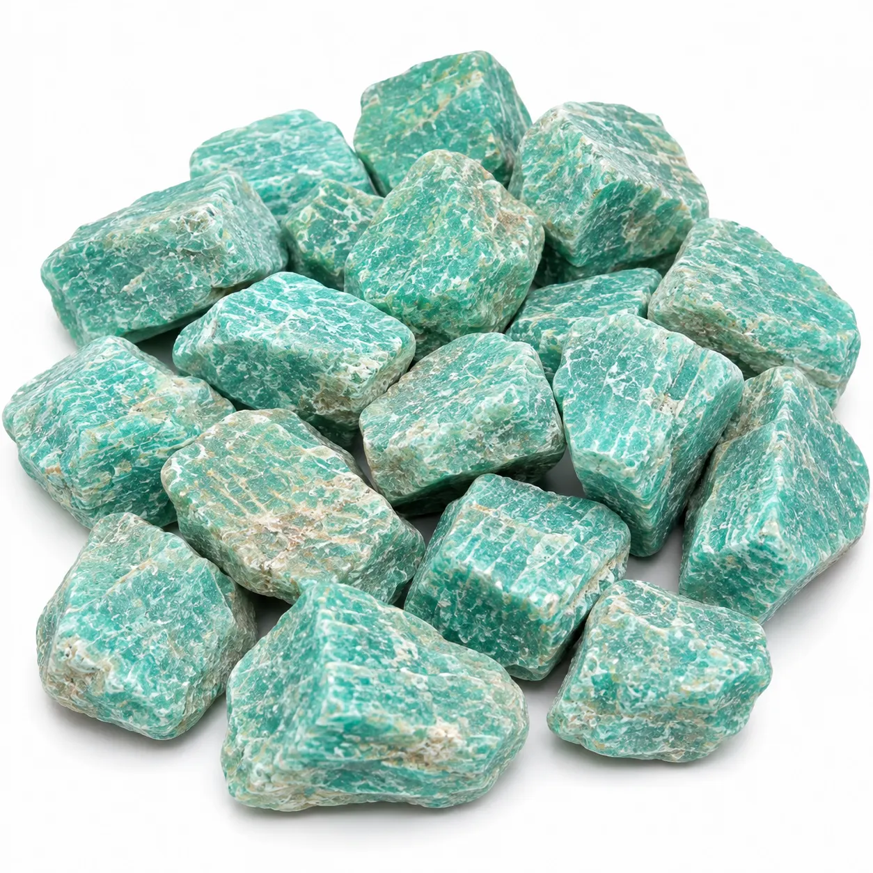 Natural Amazonite Rough Stone Natural amazonite rough stone with blue-green colour and raw mineral texture