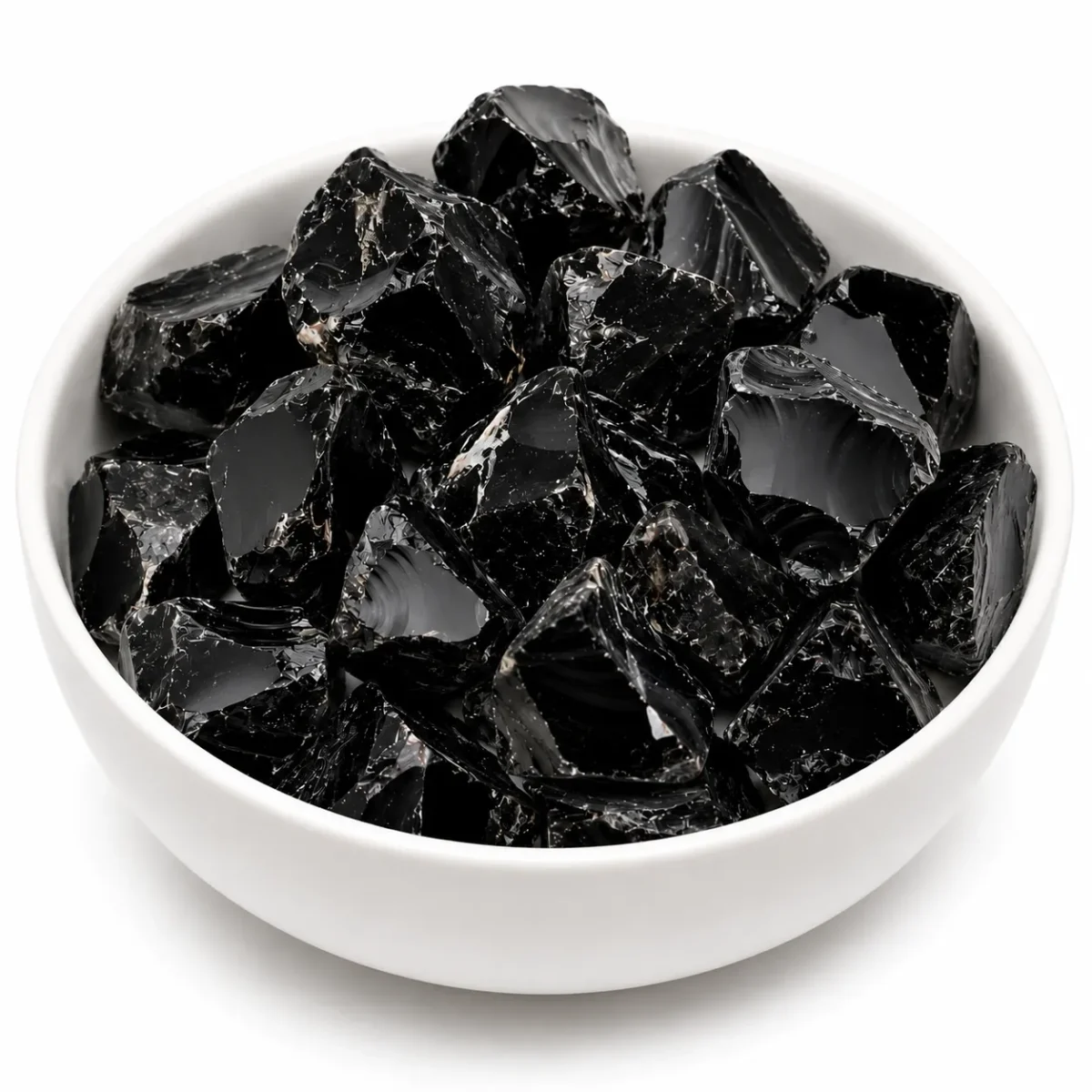 Black Obsidian Rough Stones – GTI Certified Crystal for Protection, Grounding & Positive Energy - Image 2