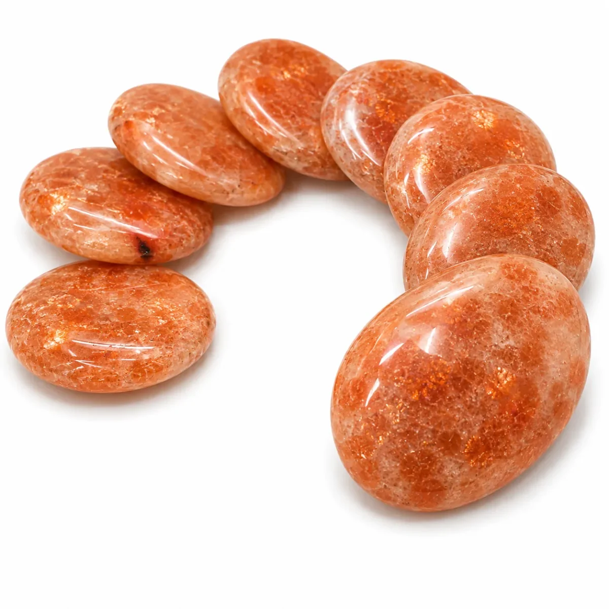 Sunstone Palm Stone/Worry Stone – GTI Certified Crystal for Positive Energy & Motivation - Image 2