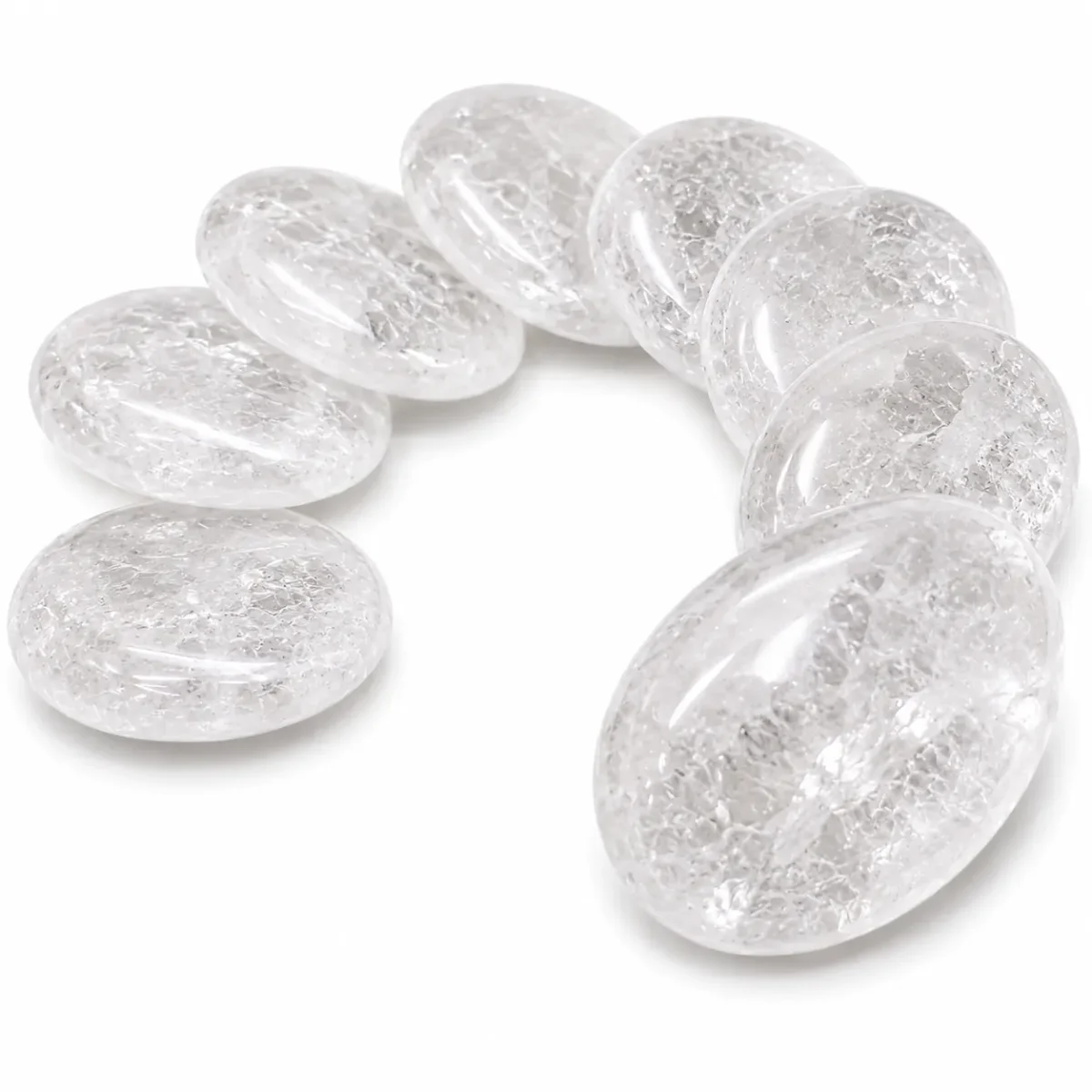 Clear Quartz Palm Stone/Worry Stone – GTI Certified Crystal for Clarity & Positive Energy - Image 2
