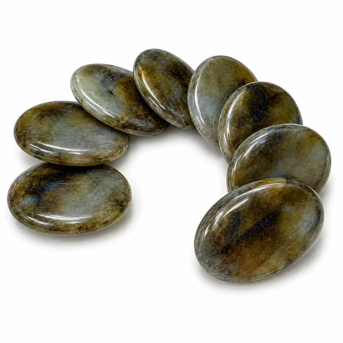 Labradorite Palm Stone/Worry Stone – GTI Certified Crystal for Protection & Creativity - Image 2