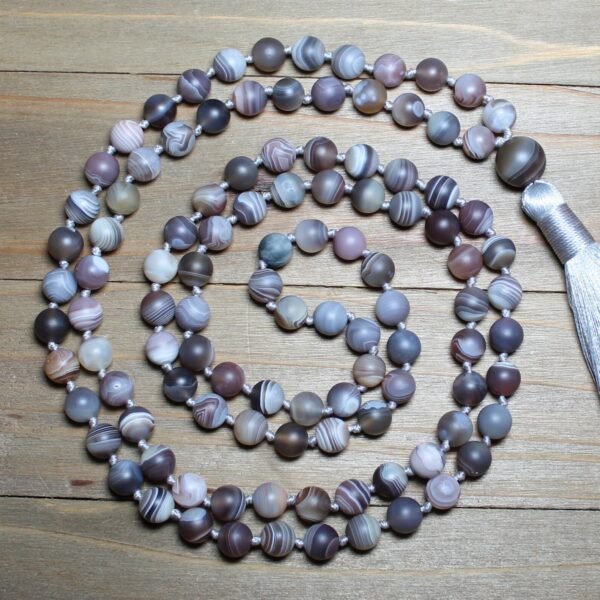 Botswana Agate Mala