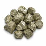 Natural pyrite rough stone with metallic golden colour and raw crystal texture