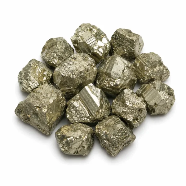 Natural pyrite rough stone with metallic golden colour and raw crystal texture