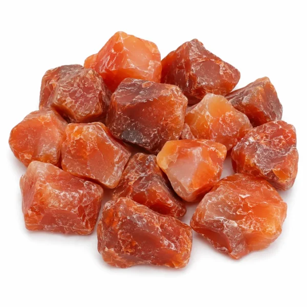Natural garnet rough stone with deep red colour and raw crystal texture