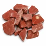 Natural red jasper rough stone with deep red colour and raw stone texture
