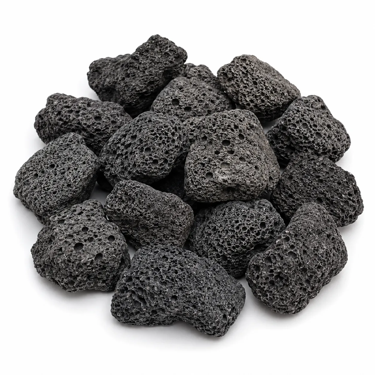 Natural Lava Rough Stone Natural lava stone with porous black texture and raw volcanic surface